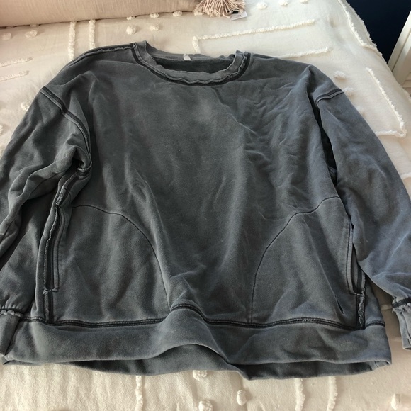 Free People Tops - Free People Movement Gray Solid Metti Crew Neck M